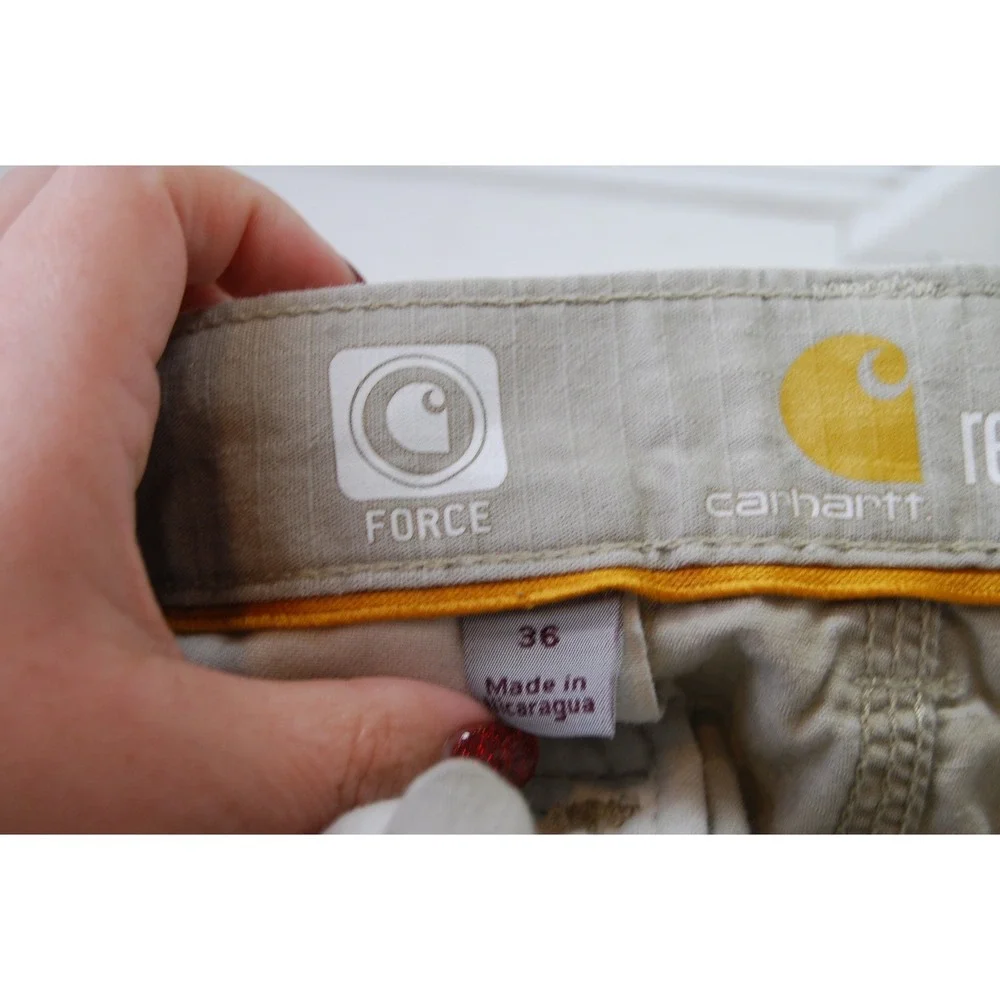 Mens Carhartt Cargo Shorts size 36 Khaki Relaxed Fit Utility Rugged Work 100135